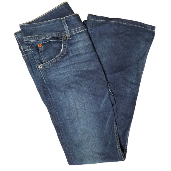 Hudson Womens Size 29 Denim Dark Wash Jeans Low Rise Bootcut Flap Pocket Y2K - Picture 5 of 8